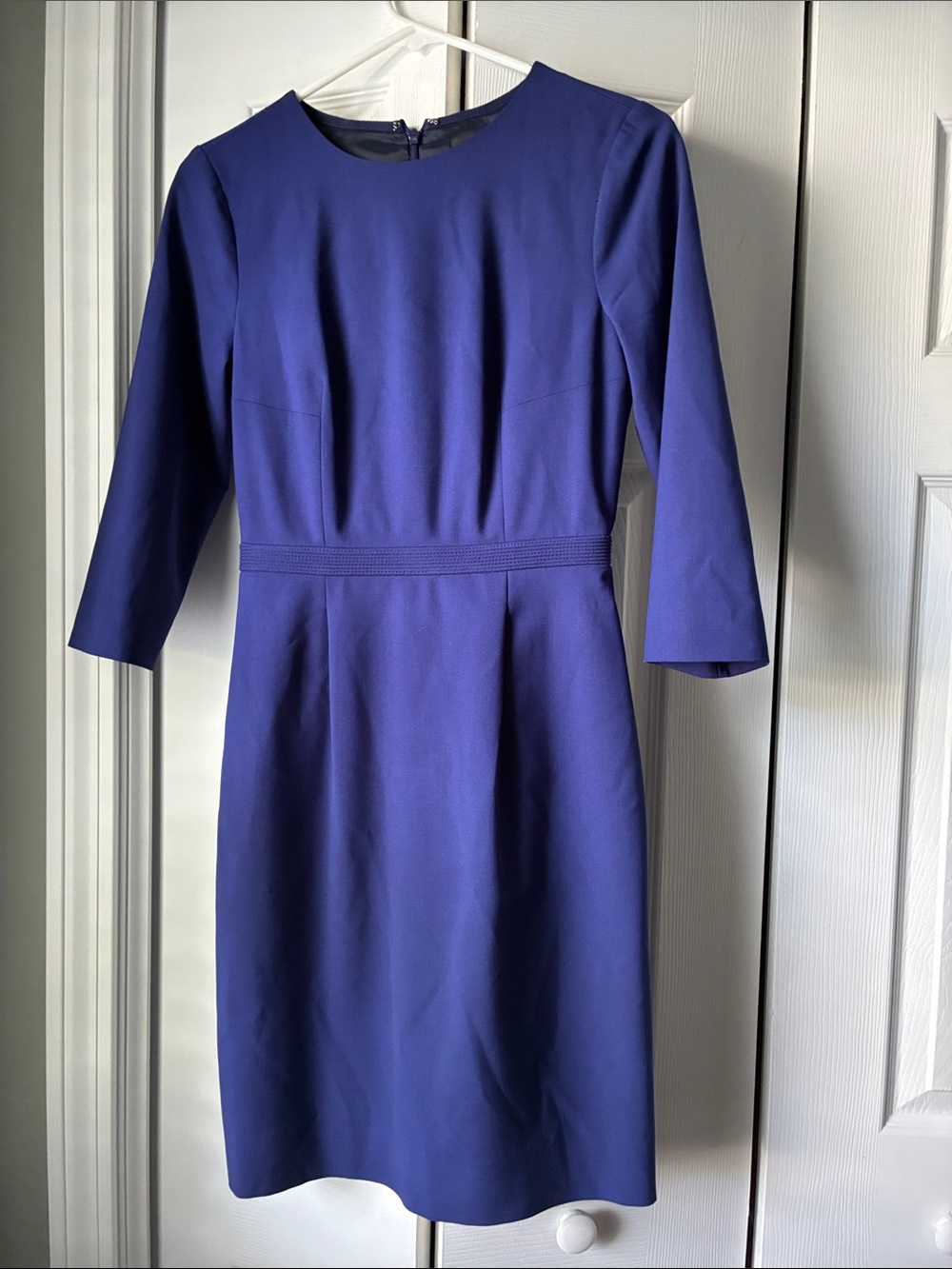 J. Crew Royal Blue Long-Sleeve Sheath Dress